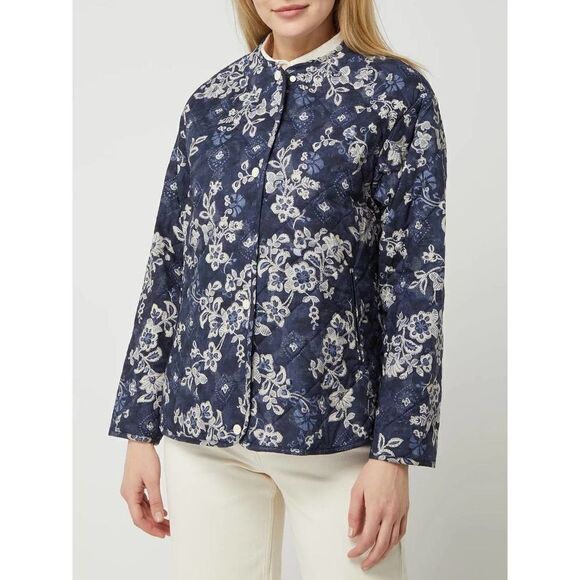 Mango quilted jacket in blue floral - Picture 1 of 6